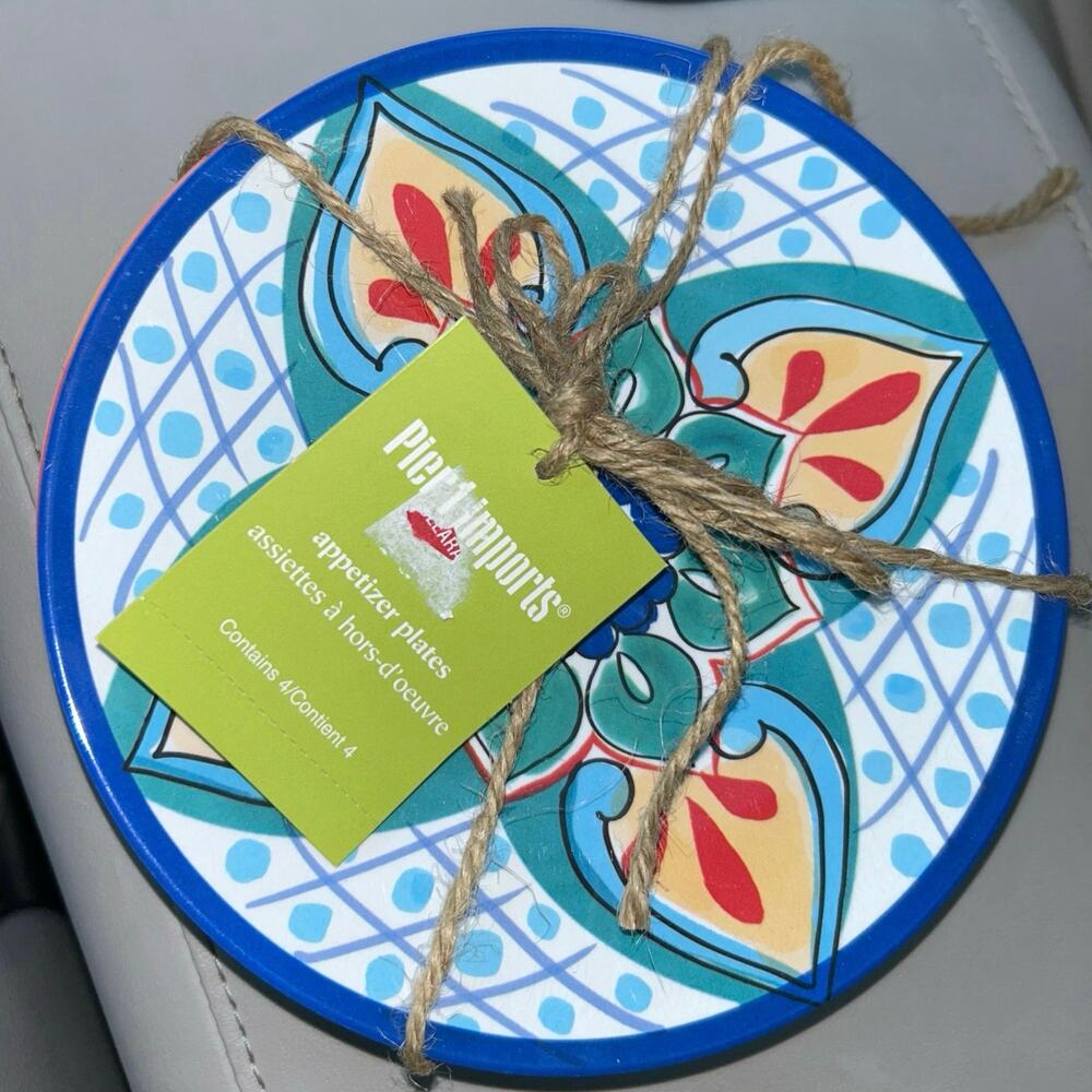 New 4 Pier 1 Imports Lara Melamine appetizer desert plates